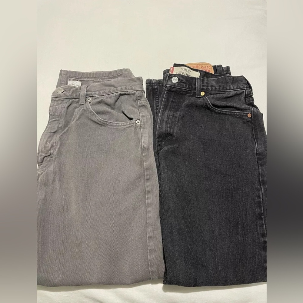 Vintage Men’s Jeans CALVIN KLEIN & LEVIS 550 *Adult Size 30* Black & Gray Denim